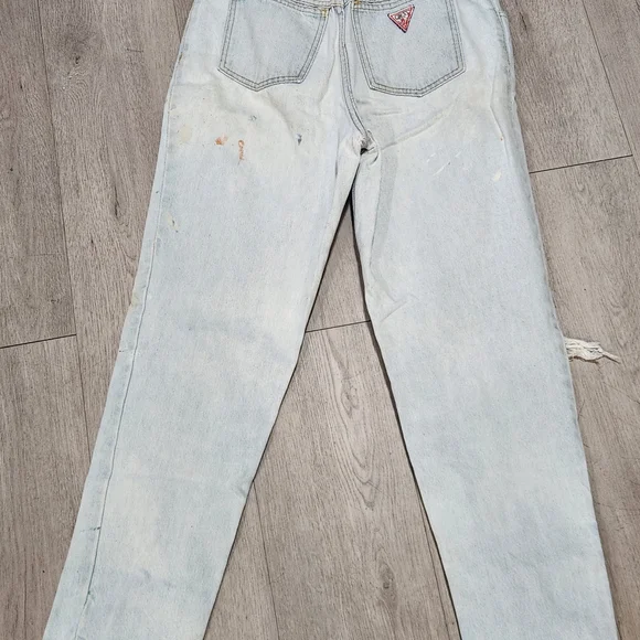 Light Blue Denim Jeans with Logo Patch